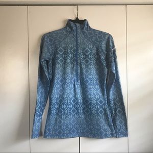 Nike Pro Blue Geometric Pullover Sz M